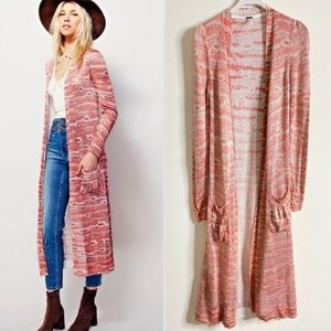 FREE PEOPLE Ikat Knit Maxi Length Duster